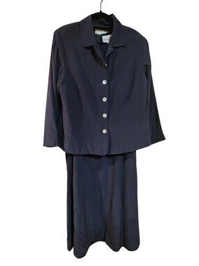 Victoria Holley 2-Piece Navy Blue Jacket & Sleeveless Dress Set Size 14W